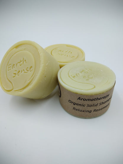 Organic Certified Balancing Solid Shampoo - Lavender & Rosemary - Dry & all Hair Types 60g-3